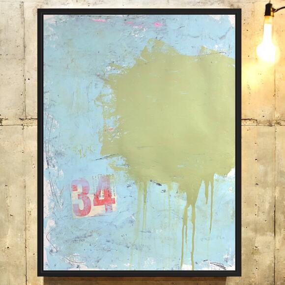 Original Mixed Media Abstract Modern Art Painting 18x24 